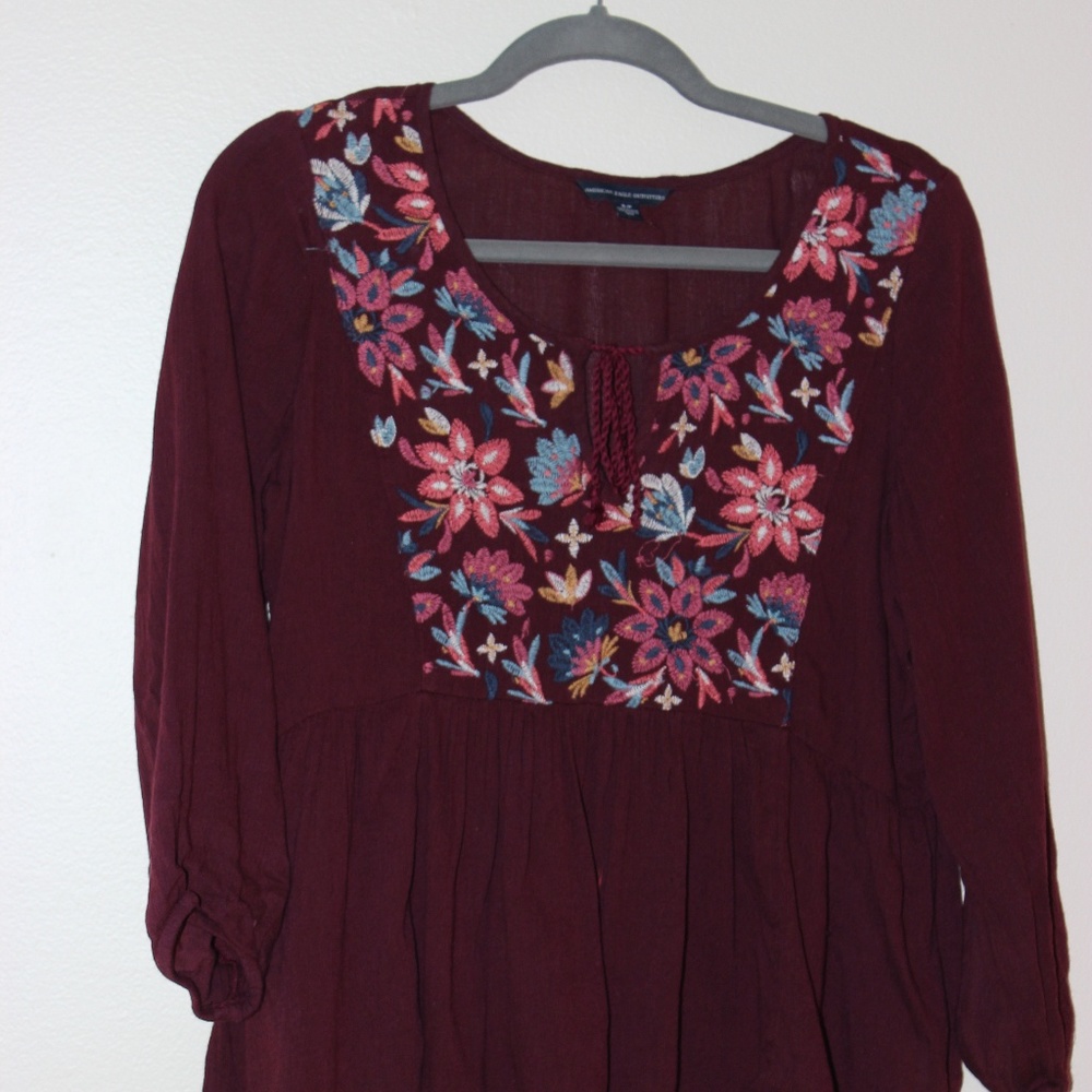 american eagle flower shirt